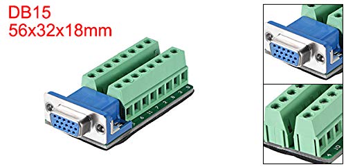 Amazon | uxcell D-sub DB15 ブレークアウトボードコネクタ 15ピン 3列